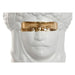 Саксия Home ESPRIT Бял Златен Порцелан 10 x 10 x 14 cm (2