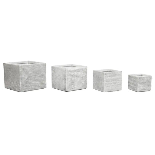 Саксия Home ESPRIT Сив Магнезиев 37 x 37 x 31,5 cm (4 броя)