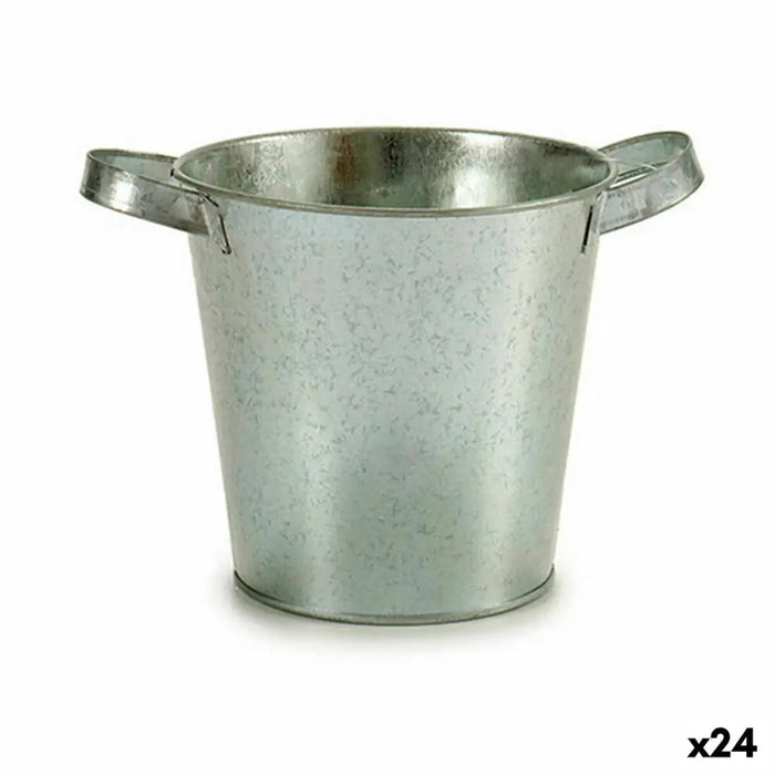 Саксия Ibergarden Сребрист цинк Кубче 20 x 14 x 16,2 cm (24
