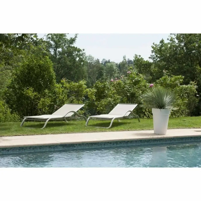 Саксия Riviera Бял Пластмаса Квадратек Ø 40 cm