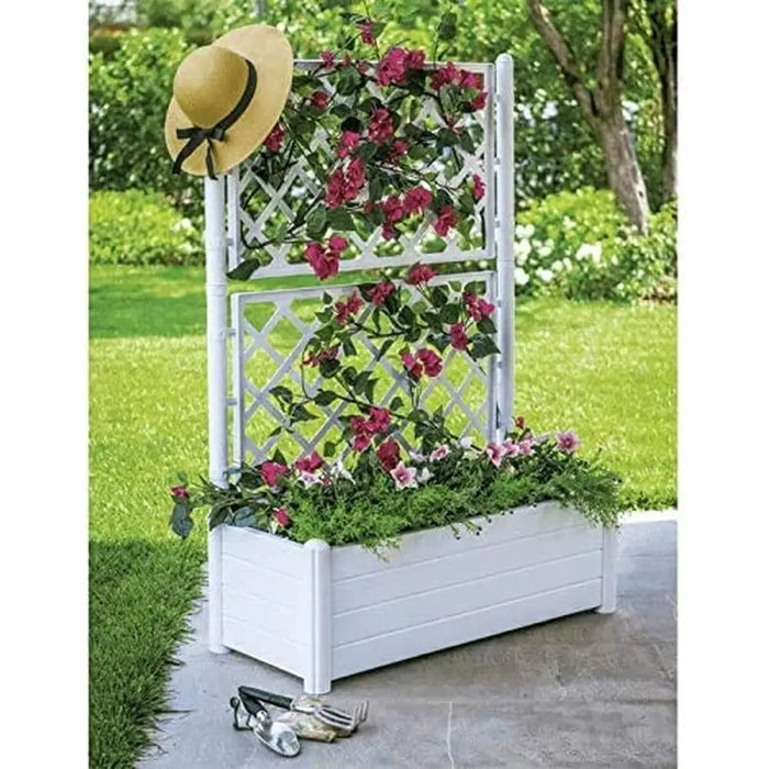 Саксия Stefanplast 100 x 43 x 142 cm Квадратен Бял
