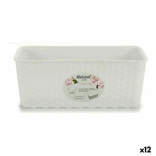 Саксия Stefanplast Бял Пластмаса 13 x 11 x 28,5 cm 29 x 11