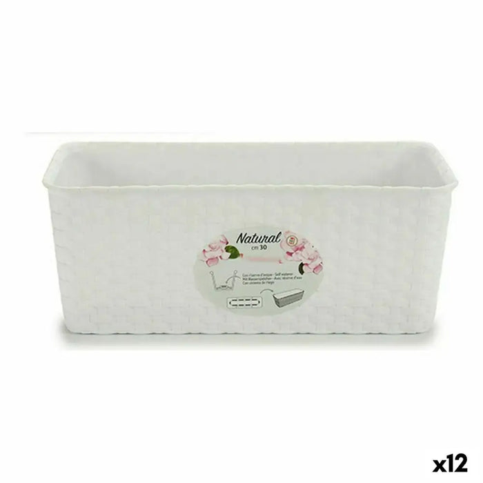 Саксия Stefanplast Бял Пластмаса 13 x 11 x 28,5 cm 29 x 11
