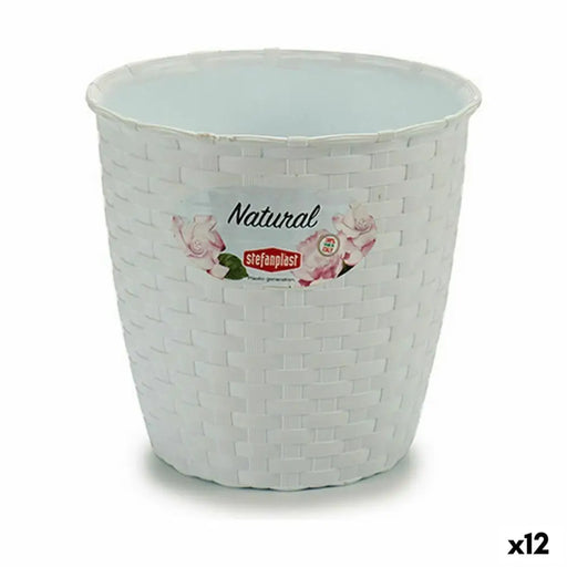 Саксия Stefanplast Бял Пластмаса 14 x 13 x 14 cm (12 броя)