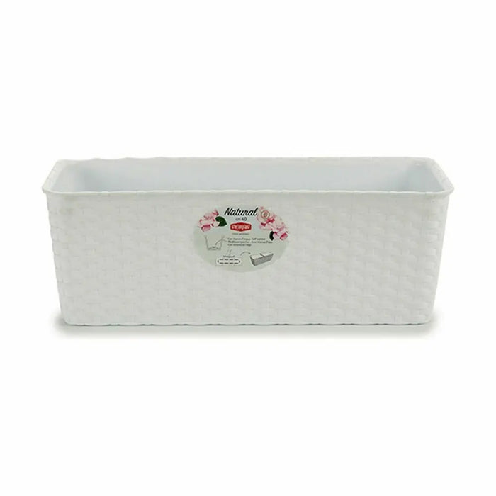 Саксия Stefanplast Бял Пластмаса 39 x 13,5 x 15 cm (12 броя)