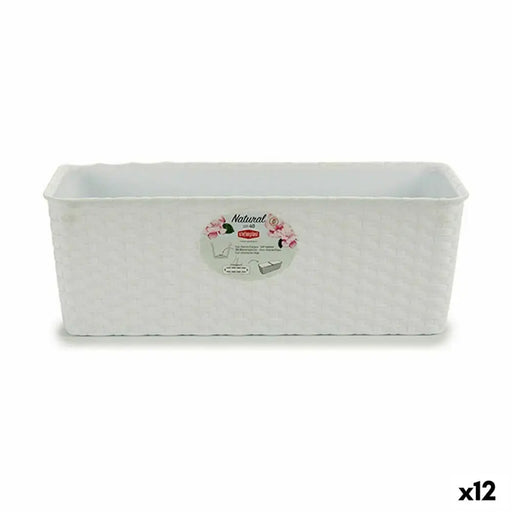 Саксия Stefanplast Бял Пластмаса 39 x 13,5 x 15 cm (12 броя)