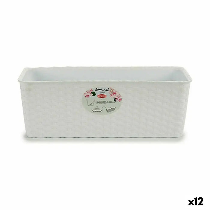 Саксия Stefanplast Бял Пластмаса 39 x 13,5 x 15 cm (12 броя)