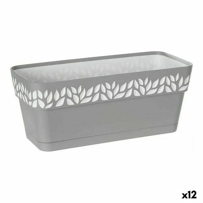 Саксия Stefanplast Cloe Бял Сив Пластмаса 13,3 x 12,3 x