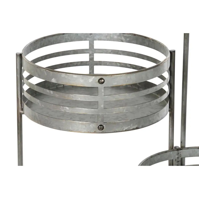 Саксия DKD Home Decor 3 в 1 Сив Метал Желязо Loft (47 x 35