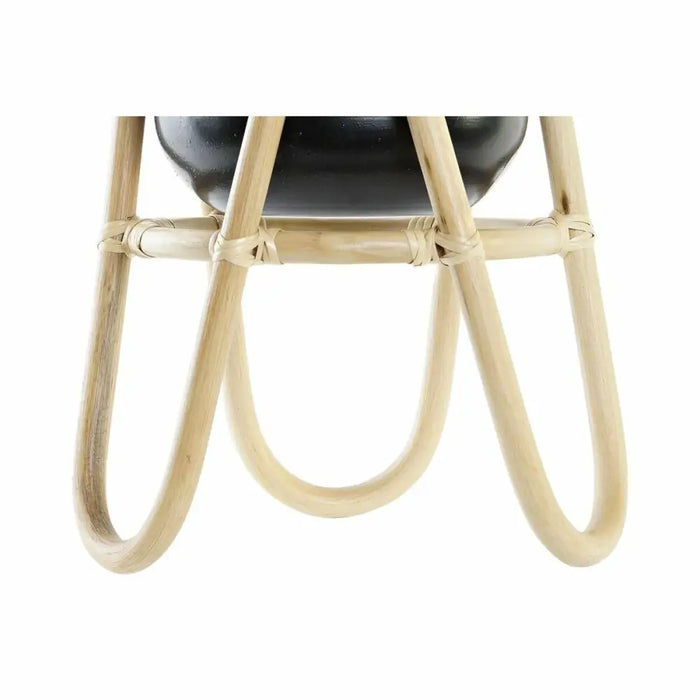 Саксия DKD Home Decor Естествен Черен Метал Колониален