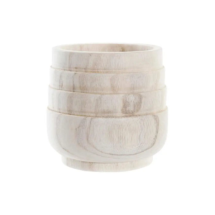 Саксия DKD Home Decor Кафяв Естествен Квадратек Boho 17 x
