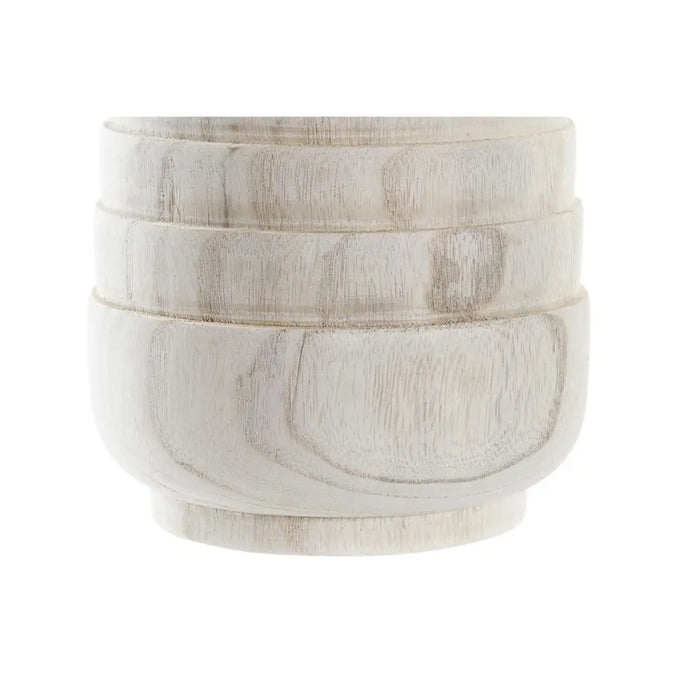 Саксия DKD Home Decor Кафяв Естествен Квадратек Boho 17 x