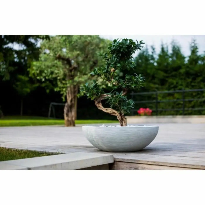 Саксия EDA Ø 59 cm Бял Пластмаса Кръгъл