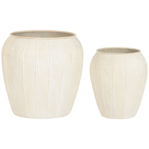 Саксия Home ESPRIT Бежов Метал Scandi 50 x 50 x 49,5 cm (2