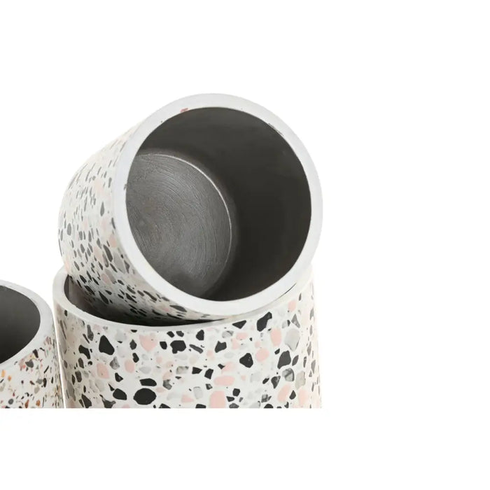 Саксия Home ESPRIT Бял Многоцветен Цимент Град 13 x 13 x 13