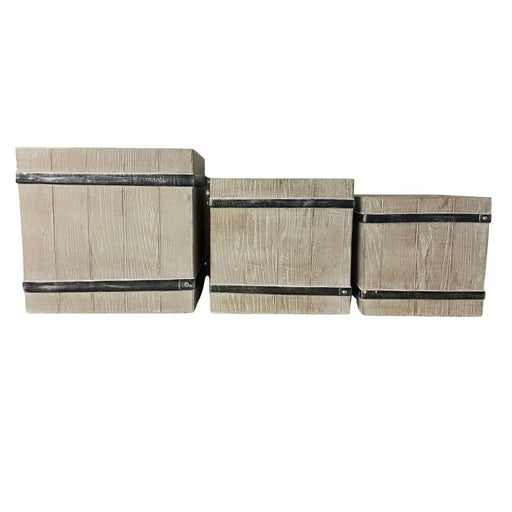 Саксия Home ESPRIT Кафяв Магнезиев Cottage 44 x 44 x 43 cm