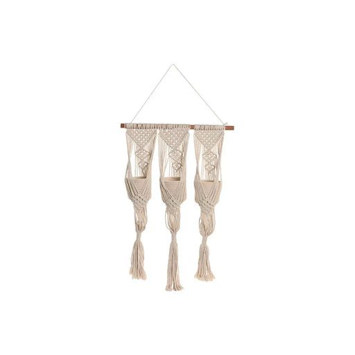 Саксия Home ESPRIT Памук Дървен Град 46 x 2 x 93 cm
