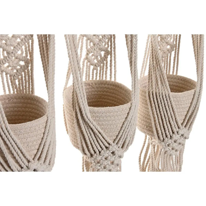 Саксия Home ESPRIT Памук Дървен Град 46 x 2 x 93 cm