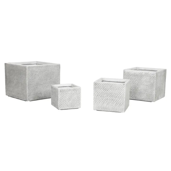 Саксия Home ESPRIT Сив Магнезиев 37 x 37 x 31,5 cm (4 броя)
