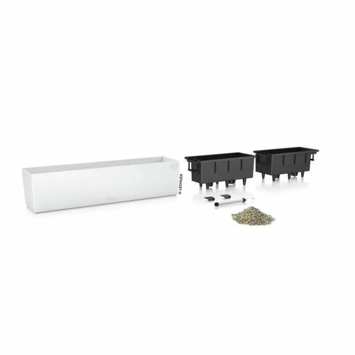 Саксия Lechuza Бял полипропилен Квадратен