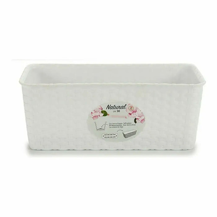 Саксия Stefanplast Бял Пластмаса 13 x 11 x 28,5 cm 29 x 11