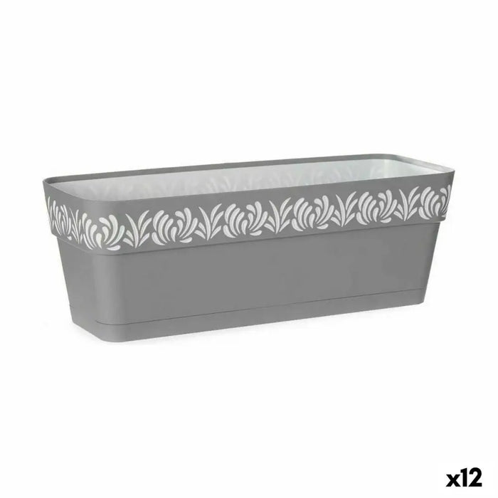 Саксия Stefanplast Gaia Сив Пластмаса 49,5 x 17 x 19 cm (12