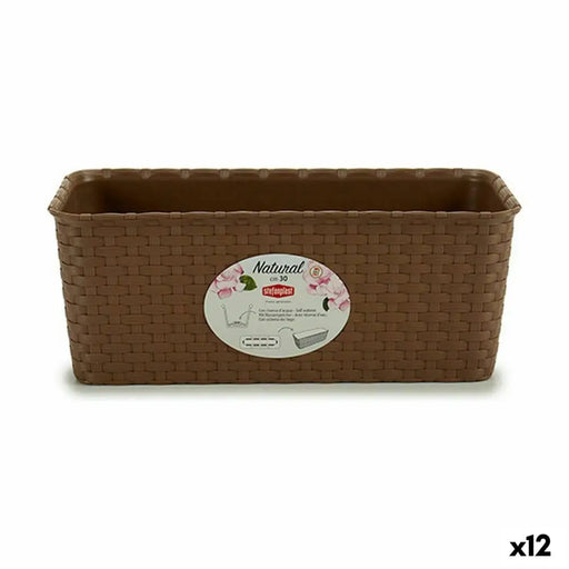Саксия Stefanplast Кафяв PVC 13 x 11 x 28,5 cm 29 x 11 x