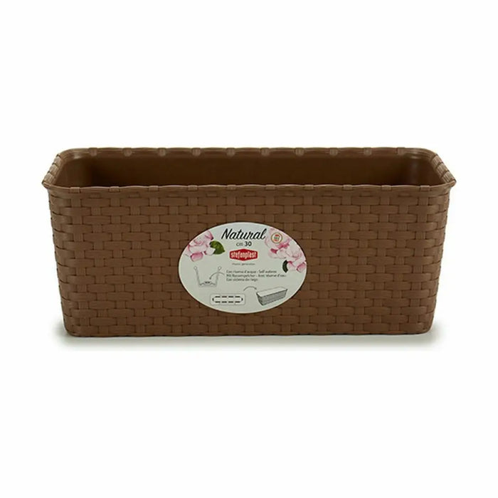 Саксия Stefanplast Кафяв PVC 13 x 11 x 28,5 cm 29 x 11 x