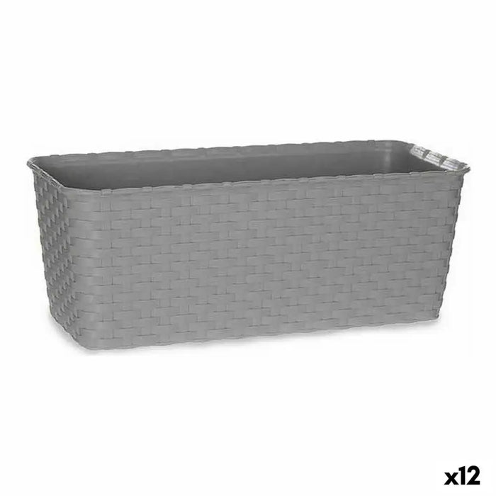 Саксия Stefanplast Сив Пластмаса 13 x 11 x 29 cm (12 броя)