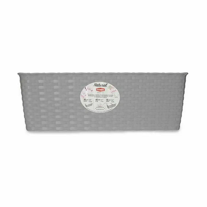 Саксия Stefanplast Сив Пластмаса 15,5 x 13,5 x 39 cm (12