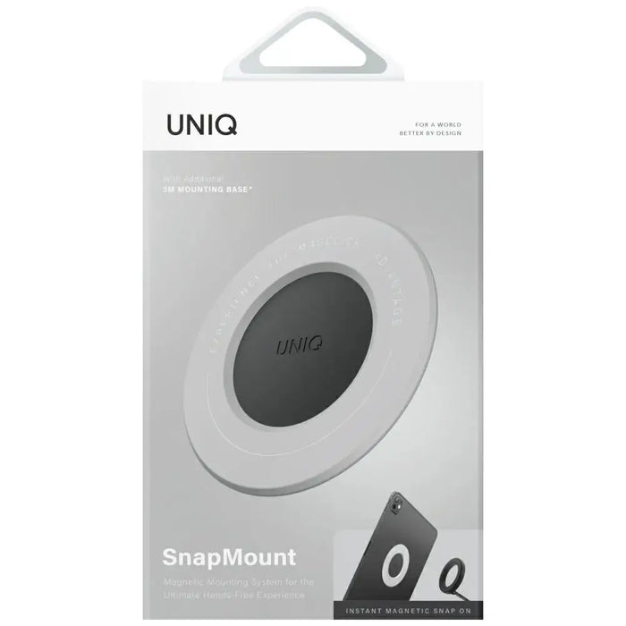 Самозалепващ се магнитен държач Uniq SnapMount - сив и черен