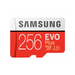 Samsung 256GB micro SD карта EVO+ с адаптер Class10 Четене