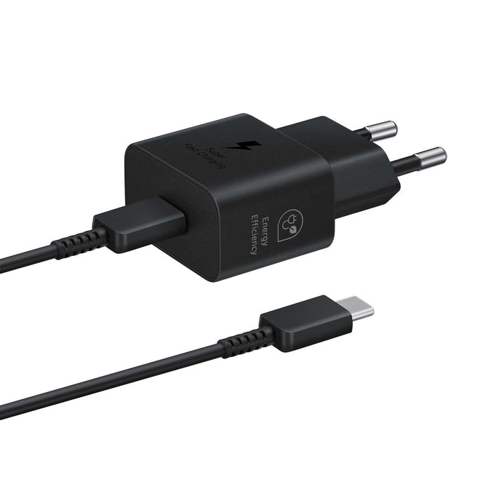 Зарядно за стена Samsung EP-T2510XBEGEU 25W SFC GaN с USB-C кабел - черно