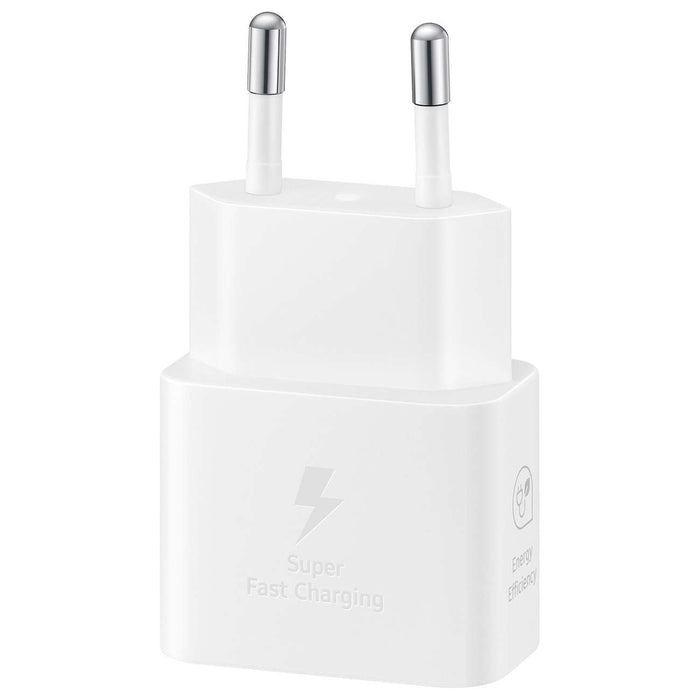 Зарядно за стена Samsung EP-T2510XWEGEU 25W SFC GaN с USB-C кабел - бяло