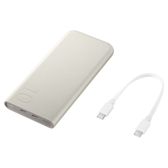 Преносима батерия Powerbank Samsung EB-P3400XUEGEU FastCharge 2x USB-C 25W 10000mAh - бежов