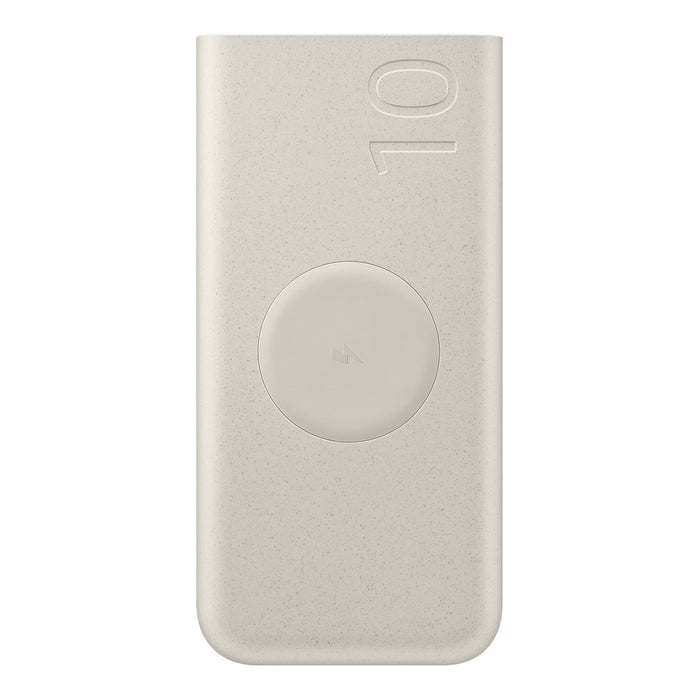 Преносима батерия Powerbank Samsung EB-U2510XUEGEU индуктивен 10000 mAh 2x USB-C 25W SFC - бежов