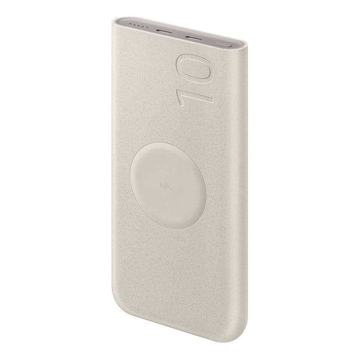 Преносима батерия Powerbank Samsung EB-U2510XUEGEU индуктивен 10000 mAh 2x USB-C 25W SFC - бежов