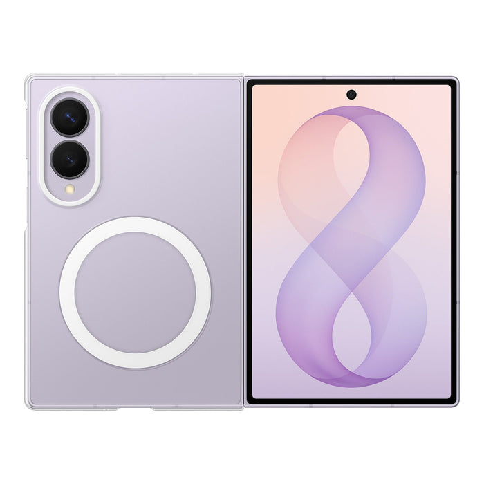 Samsung Clear Magnet Case за Samsung Galaxy Z Fold 8 0.8 мм, съвместим с MagSafe + 2 бр. антирефлексно фолио - прозрачен