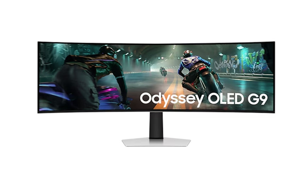 Samsung LS49DG910, 49" Odyssey G9 GAMING, Извит OLED, 1800R, 144Hz, Smart. 32:9, 5120 x 1440, Display Port, HDMI,Micro HDMI, USB Hub, Сребрист