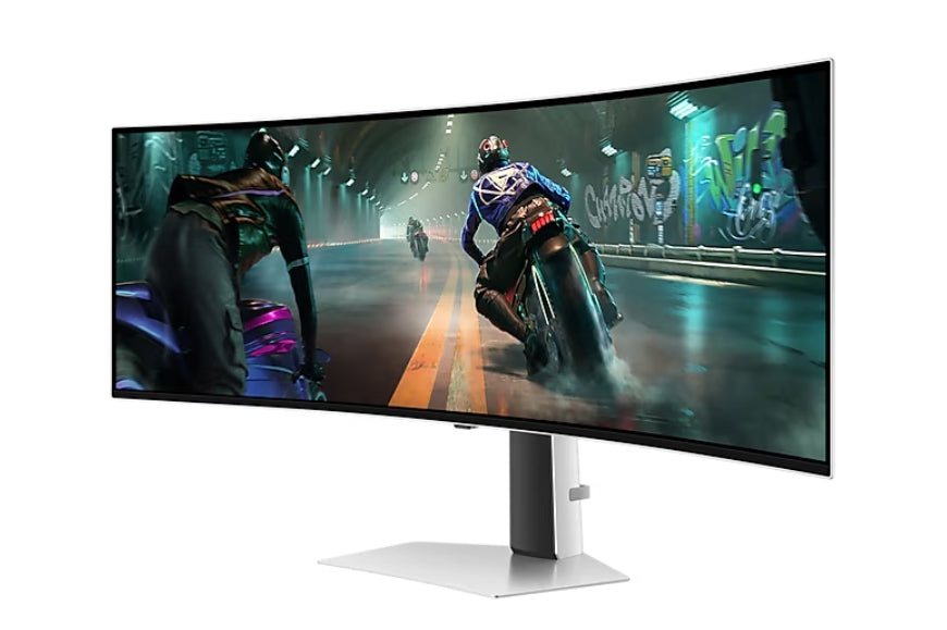 Samsung LS49DG910, 49" Odyssey G9 GAMING, Извит OLED, 1800R, 144Hz, Smart. 32:9, 5120 x 1440, Display Port, HDMI,Micro HDMI, USB Hub, Сребрист