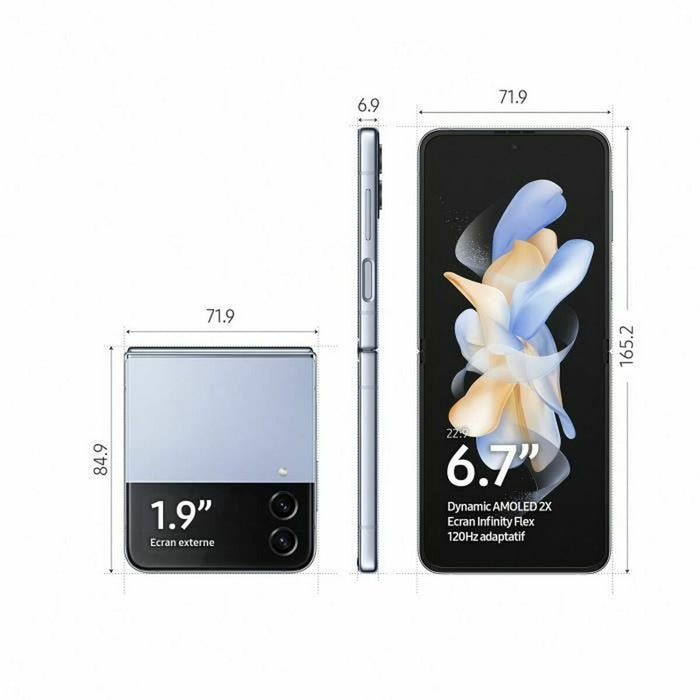 Смартфони Samsung Galaxy Z Flip4 5G 6,7" 5G 3840 x 2160 px 6,7" 8 GB RAM 256 GB Син 256 GB