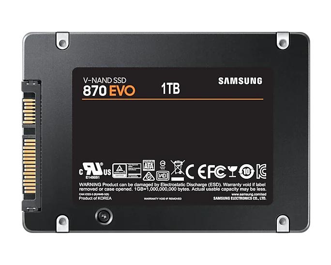 SSD SAMSUNG 870 EVO SATA 2.5&rdquo;, 1TB, SATA 6 Gb/s, MZ-77E1T0B/EU
