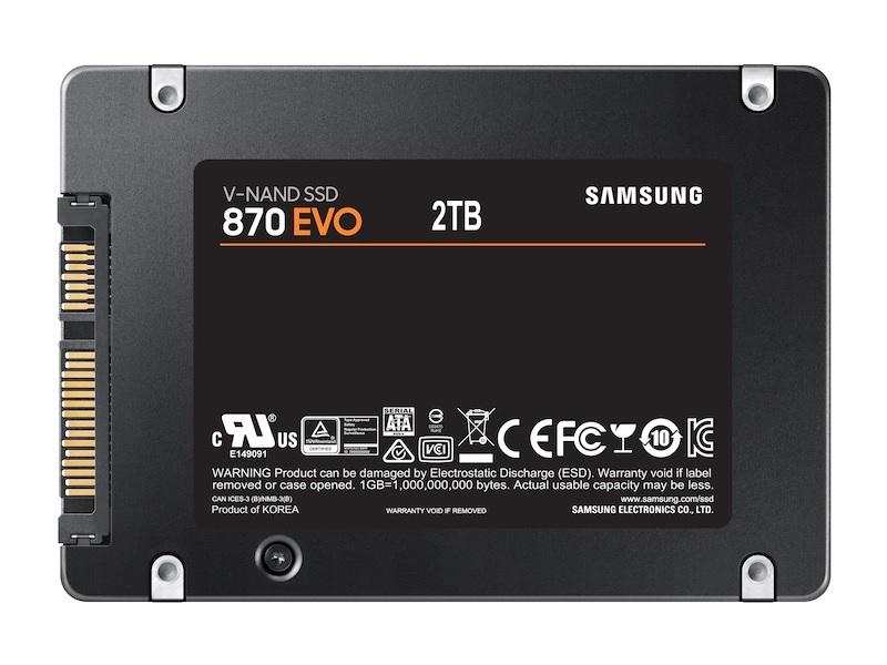 SSD SAMSUNG 870 EVO SATA 2.5&rdquo;, 2TB, SATA 6 Gb/s, MZ-77E2T0B/EU