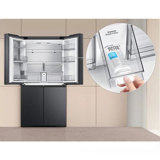 Хладилник с френска врата SAMSUNG Family Hub RF65DG9H0EB1EO, 636 л, Черен