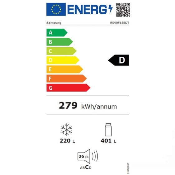 Хладилник с фризер SAMSUNG Side-by-Side RS90F65EDTEO, 621 л, Auto Open Door, 174.4 см