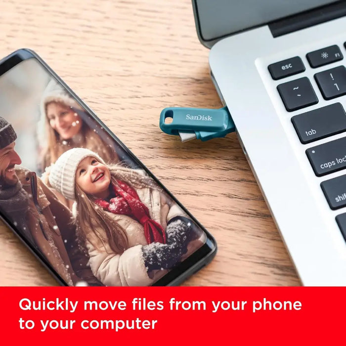 SanDisk Флаш памет 256Gb Ultra Drive Go USB-C Type-C BLUE