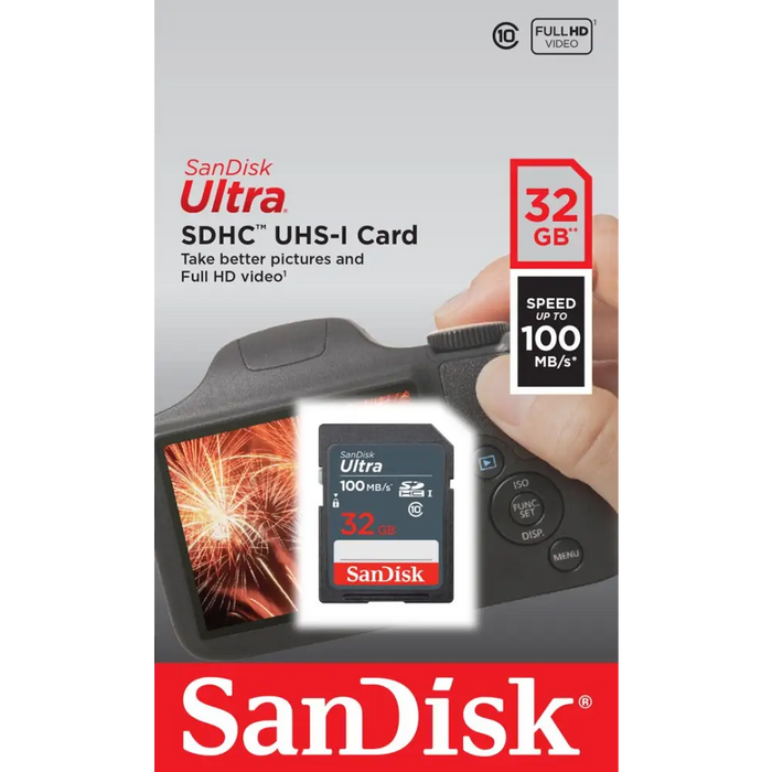 SanDisk Ultra 32GB SDHC Mem Card 100MB/s карта с памет