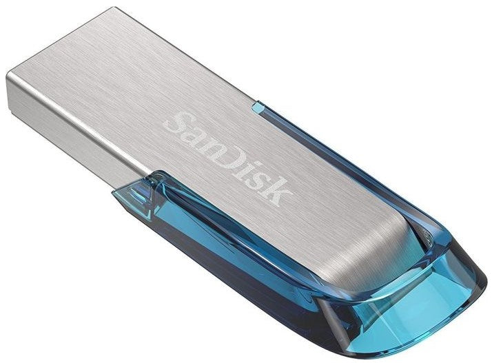 SanDisk Ultra Flair USB флаш устройство 64 GB USB Type-A 3.2 Gen 1 (3.1 Gen 1) Син, Сребрист