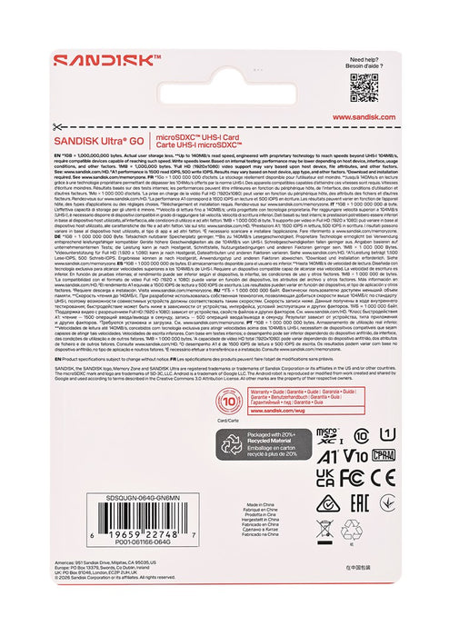 SanDisk Ultra GO 64 GB MicroSDXC UHS-I