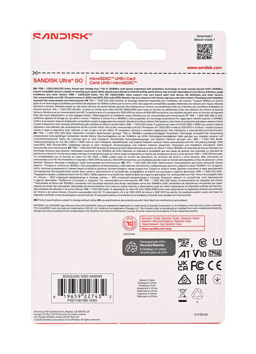 SanDisk Ultra GO 128 GB MicroSDXC UHS-I